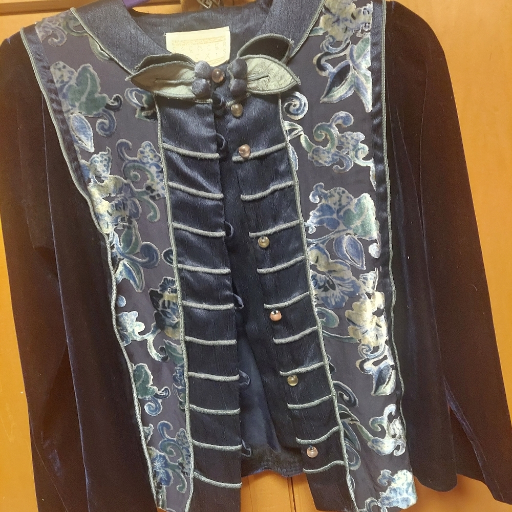 Spencer Alexis velvet holiday party jacket small